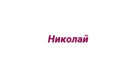 Логотип компании Николай
