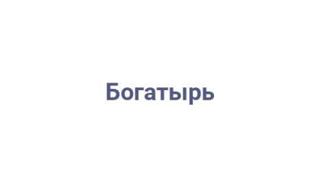 Логотип компании Богатырь